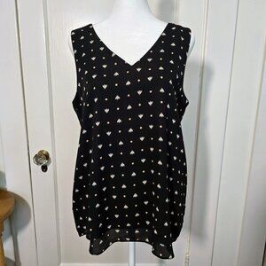 Ann Taylor black sleeveless blouse size S